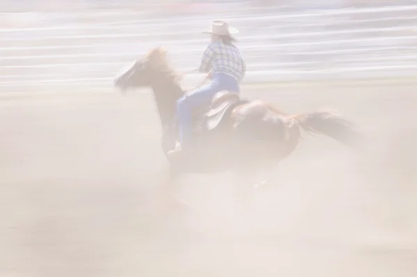 Cavalo Galopante E Cavaleiro — Fotografia de Stock