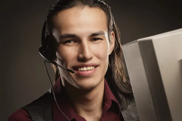 Call Centre Worker — Stock Photo, Image