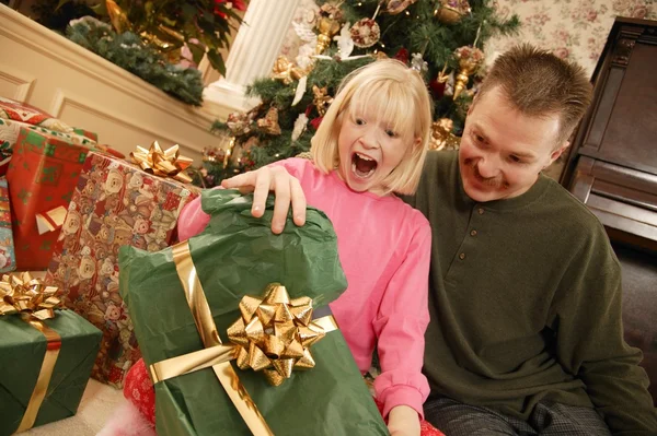 Opening A Present — Stock Photo, Image