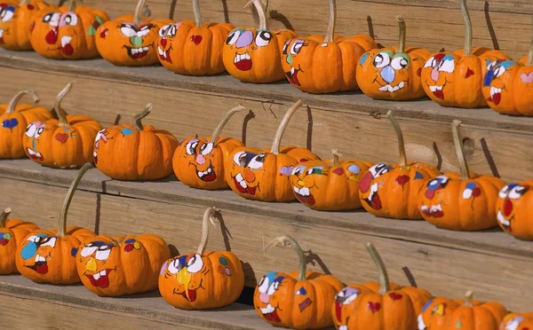 Caras de calabaza —  Fotos de Stock