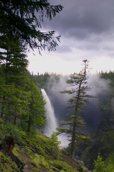 滝、helmcken 滝、ウェルズ グレー州立公園、ブリティッシュ ・ コロンビア、カナダ — ストック写真