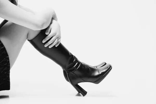 Mulher com botas — Fotografia de Stock