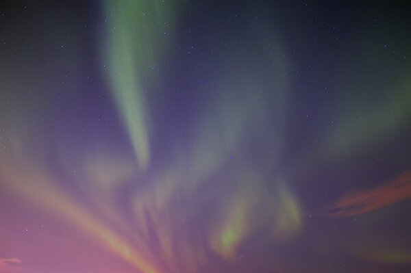 Twilight With Northern Lights, Edmonton, Alberta, Canada