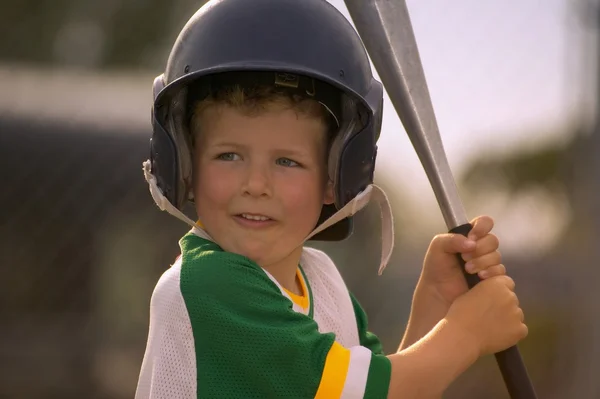 Portrait Of Little By Playing Baseball — Stock Photo, Image