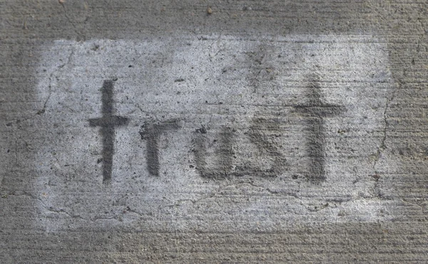 Trust On Concrete — Stock Photo, Image