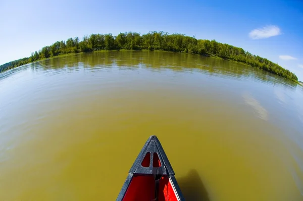 Front Of Canoe On Water — Stock Photo, Image
