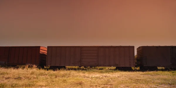 Trein boxcars — Stockfoto