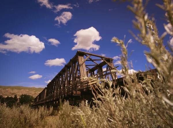 Ponte ferroviária velha — Fotografia de Stock