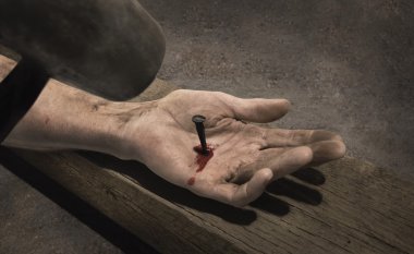 Closeup Of Jesus' Hand clipart
