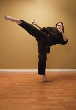 Martial Artist's Kick clipart
