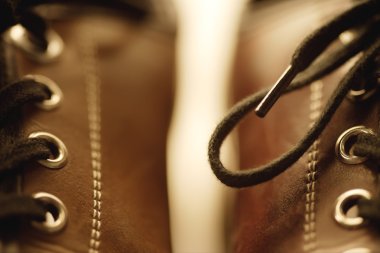 Close-Up Of Shoe Laces clipart