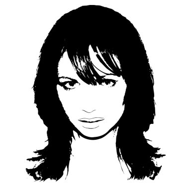 Bir kadının yüzü.