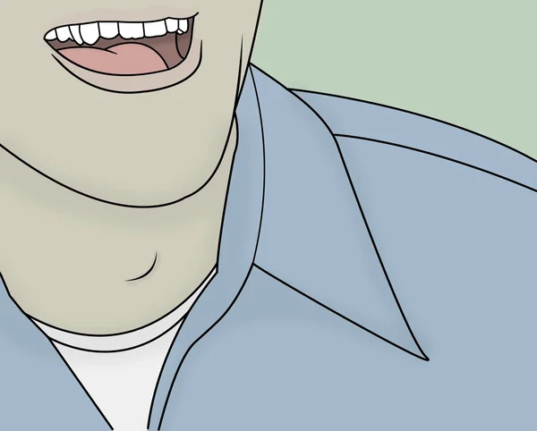 Primer plano de la boca sonriente — Foto de Stock