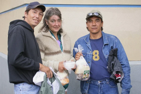 Obdachlose machen Mittagspause — Stockfoto