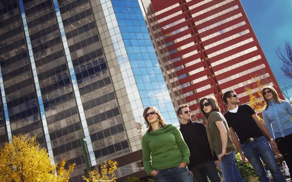 Group Of Young Adults Downtown — Stock Photo, Image