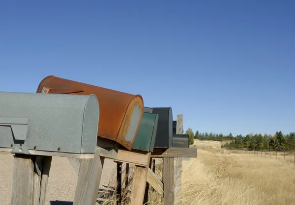 Boîtes aux lettres dans une rangée — Photo