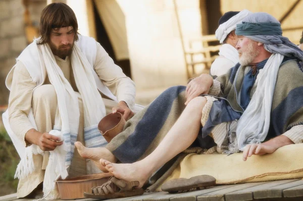 Jesus Washes Feet — Stock Photo, Image