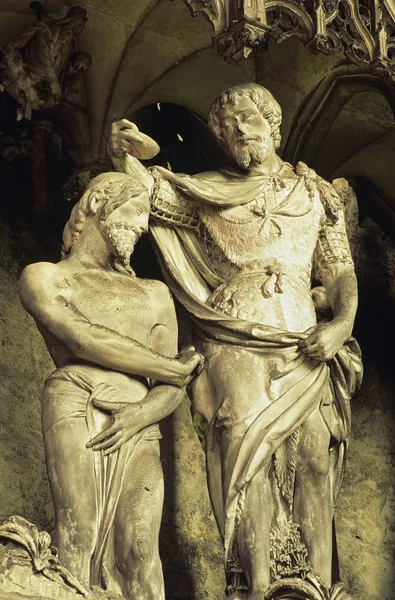 Skulptur i katedralen i Chartres – stockfoto