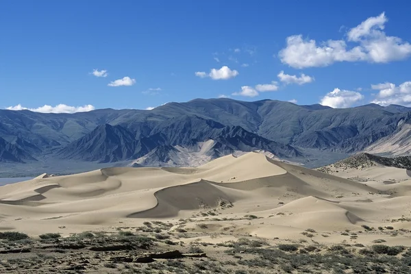 Öken sand i samye county, tibet, Kina — Stockfoto