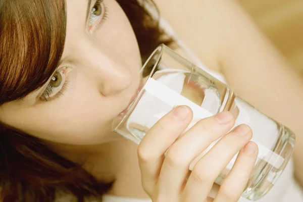 Drinking A Glass Of Water — Stock Photo, Image