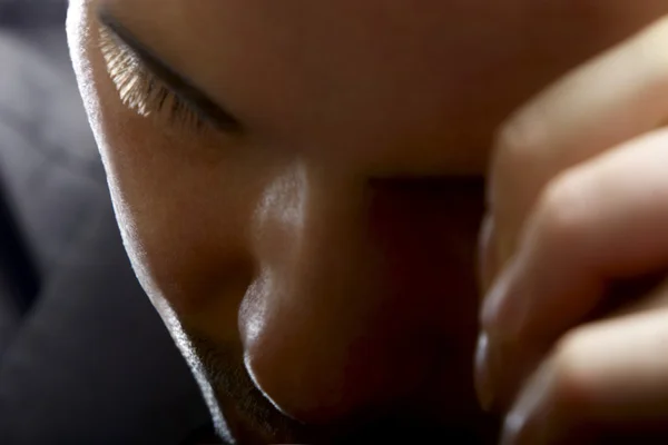 Close Up Of Man Praying — Stock Photo, Image