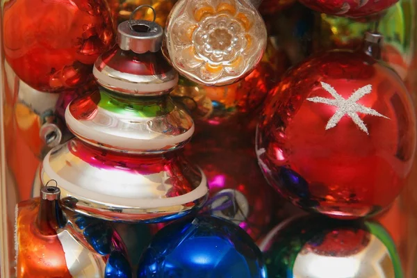 Close-up van kerst decoraties — Stockfoto