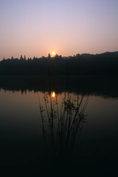 Soluppgång över vatten, parker dam state park — Stockfoto