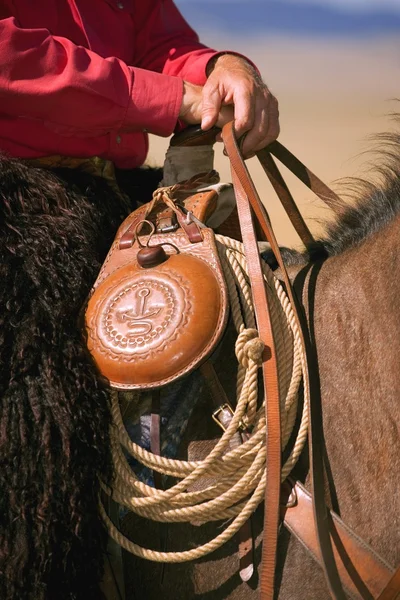 Closeup Of A Cowboy — Stock Photo, Image