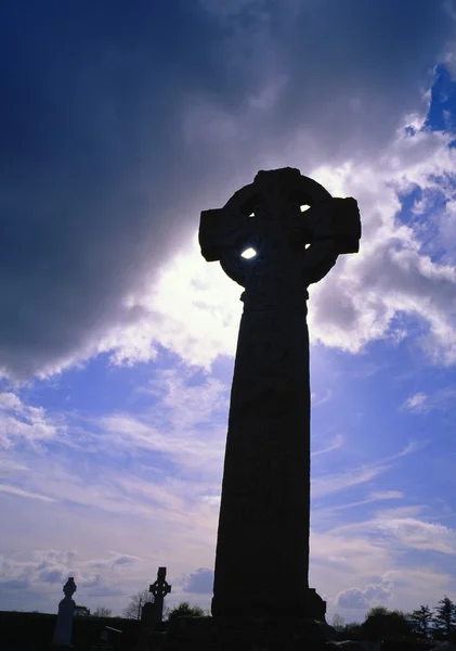 An Ancient 11Th Century Celtic Cross, Drumcliffe Church — Stock Photo, Image