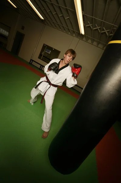 Man Practicing Martial Arts