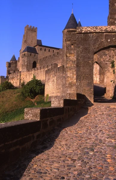 Carcassonne duvarlı şehir — Stok fotoğraf