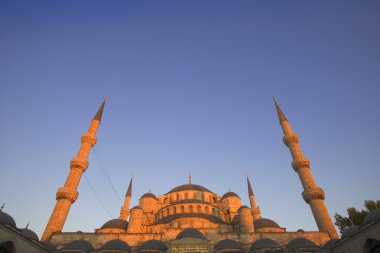 sunset istanbul Türkiye'de Sultanahmet Camii