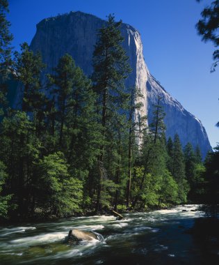 el capitan ve merced river, yosemite Milli Parkı