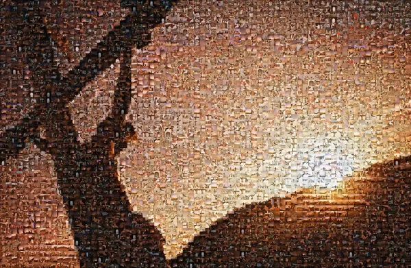 Jesús en mosaico de cruz —  Fotos de Stock