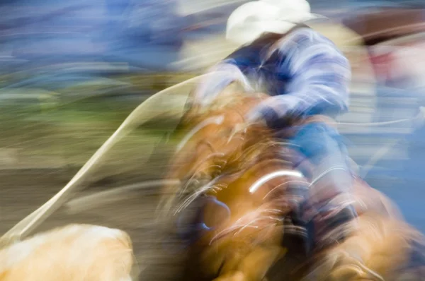 Intryck av en rodeo ryttare — Stockfoto