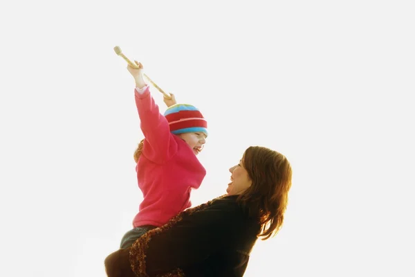 Mother Holds Child In Her Arms — Stock Photo, Image