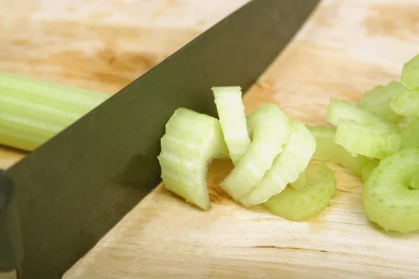 Slicing Celery — Stock Photo, Image