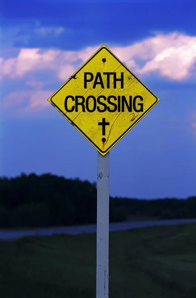 Path Crossing Sign — Stock Photo, Image