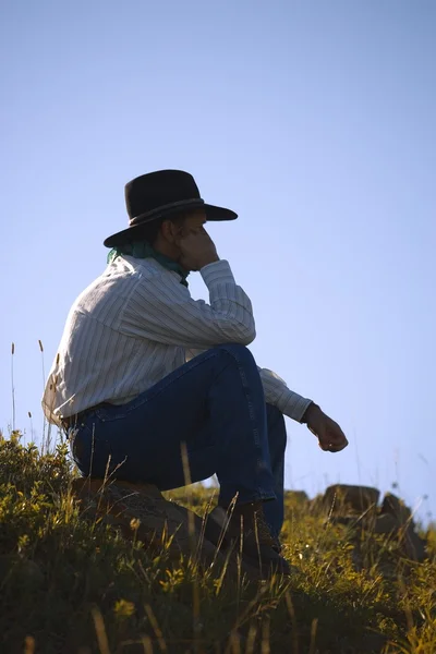 Profil eines Cowboys — Stockfoto