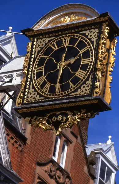 The Guildhall Projecting Clock — Stock Photo, Image