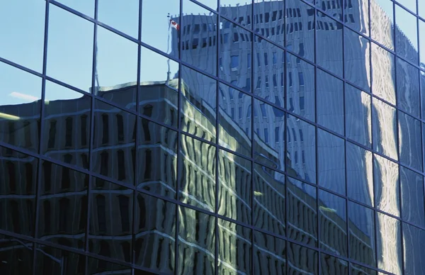 Two Buildings Reflected In Another — Stock Photo, Image