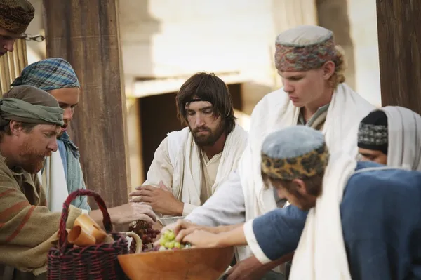 Иисус со Своими учениками — стоковое фото