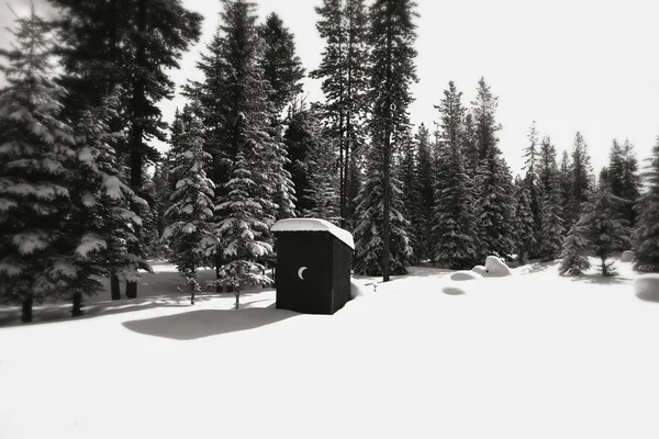 Outhouse In Winter — Stock Image Outhouse In Winter Stock Picture