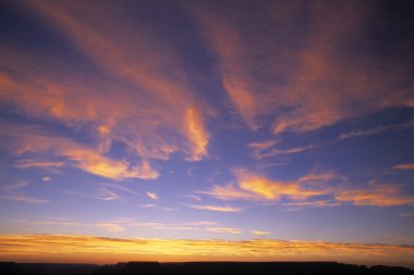 gün batımı, cirrus bulutlar