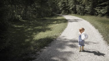 Little Boy Running Away clipart