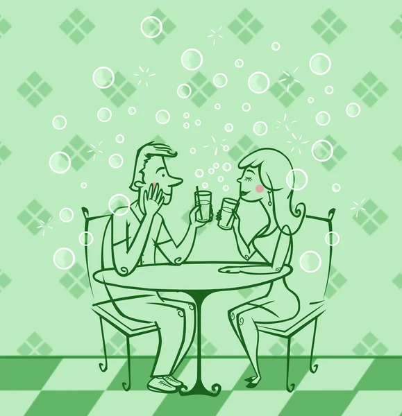 Two Can Dine Illustration — Stock Photo, Image