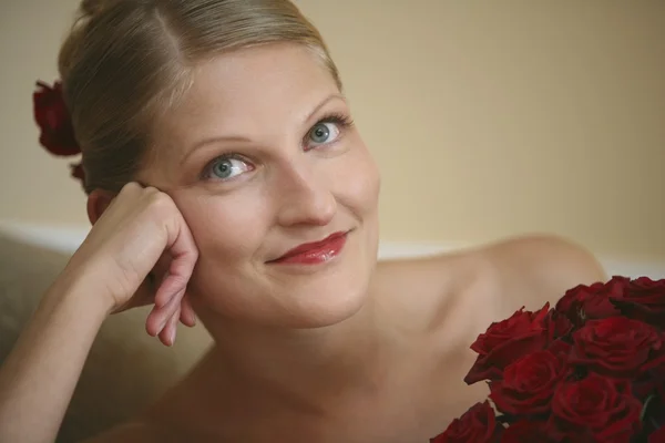 A Bride On Her Wedding Day. — Stock Photo, Image