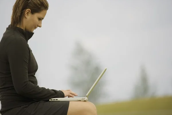 Student Working On Laptop — Stock Photo, Image
