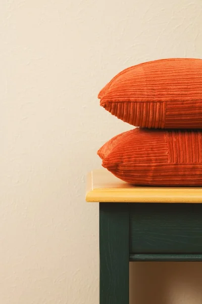 Two Pillows On Table — Stock Photo, Image