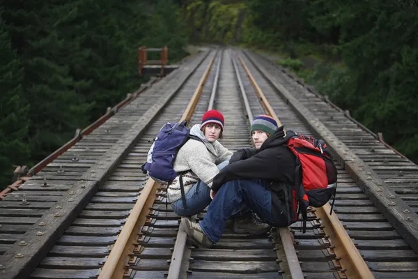 Hikers In British Columbia — Stock Photo, Image